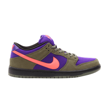 SB Dunk Low Olive Atomic Red